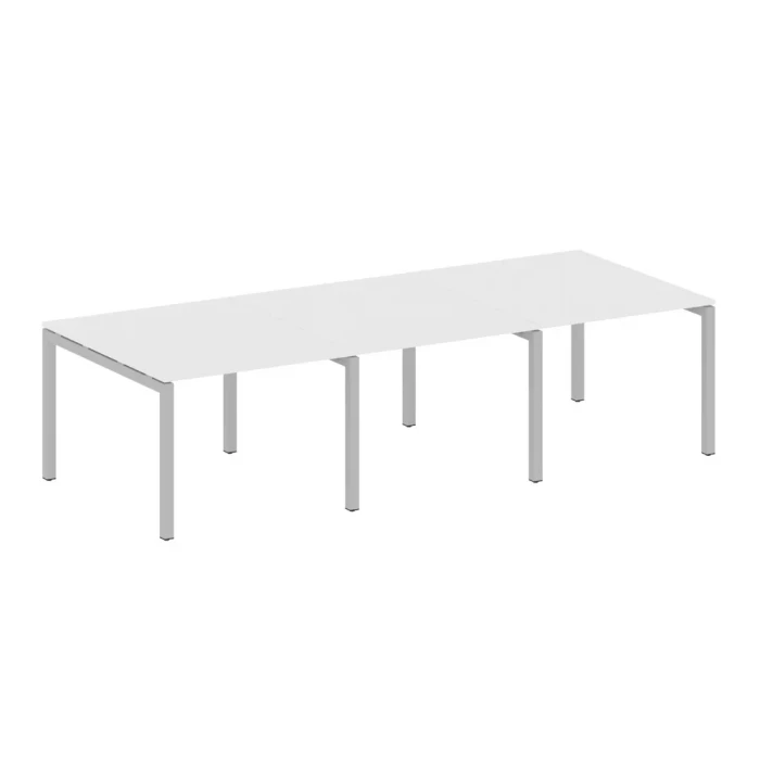50БП.ПРГ-3.1 (Белый/Серый) Переговорный стол на П-образном м/к