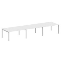 Metal System Quattro 5x5 50БП.ПРГ-3.4 (Белый/Серый) Переговорный стол на П-образном м/к