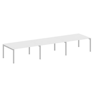 Metal System Quattro 5x5 50БП.ПРГ-3.4 (Белый/Серый) Переговорный стол на П-образном м/к