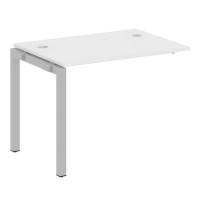 Metal System Quattro 5x5 50БП.ПРС-СП-1.1 (Белый/Серый) Проходной наборный элемент рабочей станции на П-образном м/к