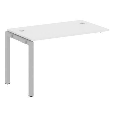 Metal System Quattro 5x5 50БП.ПРС-СП-1.2 (Белый/Серый) Проходной наборный элемент рабочей станции на П-образном м/к