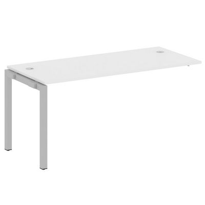 Metal System Quattro 5x5 50БП.ПРС-СП-1.4 (Белый/Серый) Проходной наборный элемент рабочей станции на П-образном м/к