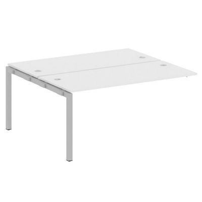 Metal System Quattro 5x5 50БП.ПРС-СП-2.4 (Белый/Серый) Проходной наборный элемент рабочей станции на П-образном м/к