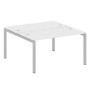 Metal System Quattro 5x5 50БП.РАС-СП-2.3 (Белый/Серый) Рабочая станция на П-образном м/к