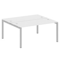 Metal System Quattro 5x5 50БП.РАС-СП-2.4 (Белый/Серый) Рабочая станция на П-образном м/к