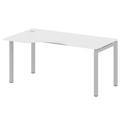 Metal System Quattro 5x5 50БП.СА-1 Л (Белый/Серый) Стол криволинейный левый на П-образном м/к