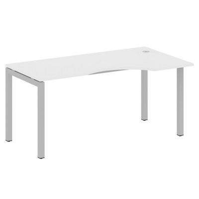 Metal System Quattro 5x5 50БП.СА-1 Пр (Белый/Серый) Стол криволинейный правый на П-образном м/к