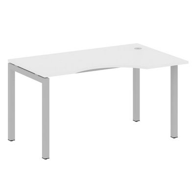 Metal System Quattro 5x5 50БП.СА-2 Пр (Белый/Серый) Стол криволинейный правый на П-образном м/к