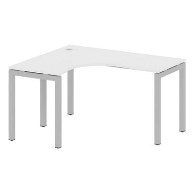 Metal System Quattro 5x5 50БП.СА-3 Л (Белый/Серый) Стол криволинейный левый на П-образном м/к