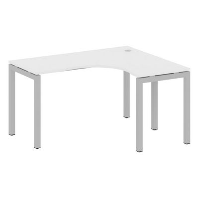 Metal System Quattro 5x5 50БП.СА-3 Пр (Белый/Серый) Стол криволинейный правый на П-образном м/к