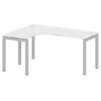 Metal System Quattro 5x5 50БП.СА-4 Л (Белый/Серый) Стол криволинейный левый на П-образном м/к