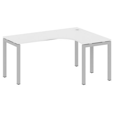 Metal System Quattro 5x5 50БП.СА-4 Пр (Белый/Серый) Стол криволинейный правый на П-образном м/к