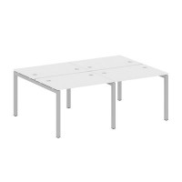 Metal System Quattro 5x5 50БП.СМ-4.1 (Белый/Серый) Рабочая станция на 4 раб.места на П-образном м/к