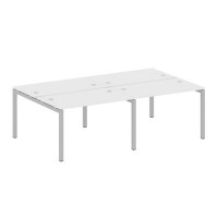 Metal System Quattro 5x5 50БП.СМ-4.2 (Белый/Серый) Рабочая станция на 4 раб.места на П-образном м/к