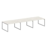 Metal System Quattro 5x5 50БО.ПРГ-3.3 (Дуб наварра/Серый) Переговорный стол на О-образном м/к