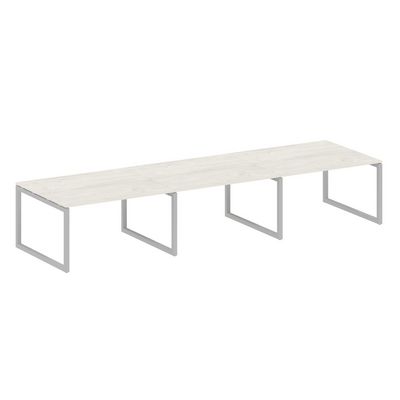 Metal System Quattro 5x5 50БО.ПРГ-3.3 (Дуб наварра/Серый) Переговорный стол на О-образном м/к