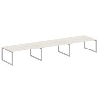 Metal System Quattro 5x5 50БО.ПРГ-3.5 (Дуб наварра/Серый) Переговорный стол на О-образном м/к