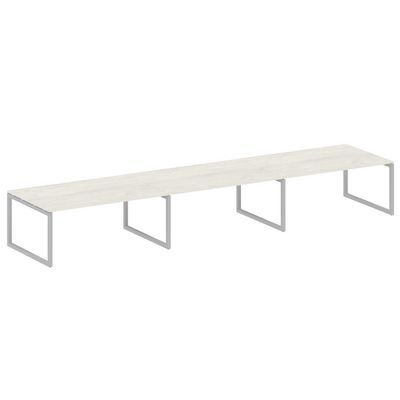 Metal System Quattro 5x5 50БО.ПРГ-3.5 (Дуб наварра/Серый) Переговорный стол на О-образном м/к