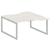 Metal System Quattro 5x5 50БО.РАС-СА-2.1 (Дуб наварра/Серый) Рабочая станция криволинейная на О-образном м/к