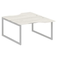 Metal System Quattro 5x5 50БО.РАС-СА-2.2 (Дуб наварра/Серый) Рабочая станция криволинейная на О-образном м/к