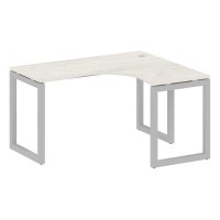 Metal System Quattro 5x5 50БО.СА-3 Пр (Дуб наварра/Серый) Стол криволинейный правый на О-образном м/к