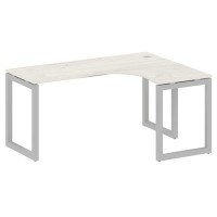 Metal System Quattro 5x5 50БО.СА-4 Пр (Дуб наварра/Серый) Стол криволинейный правый на О-образном м/к