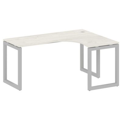 Metal System Quattro 5x5 50БО.СА-4 Пр (Дуб наварра/Серый) Стол криволинейный правый на О-образном м/к