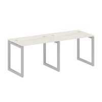 Metal System Quattro 5x5 50БО.СМ-2.1 (Дуб наварра/Серый) Рабочая станция на 2 раб.места на О-образном м/к