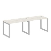 Metal System Quattro 5x5 50БО.СМ-2.2 (Дуб наварра/Серый) Рабочая станция на 2 раб.места на О-образном м/к