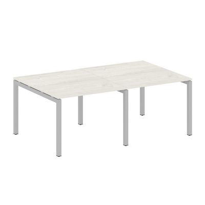 Metal System Quattro 5x5 50БП.ПРГ-2.1 (Дуб наварра/Серый) Переговорный стол на П-образном м/к