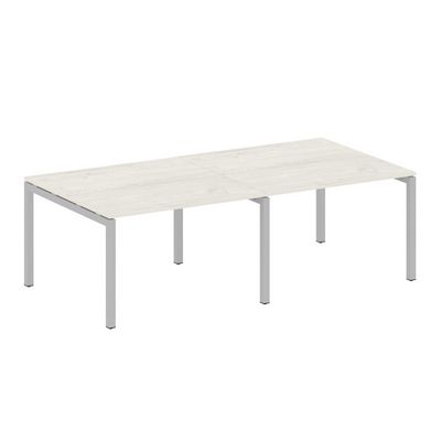 Metal System Quattro 5x5 50БП.ПРГ-2.2 (Дуб наварра/Серый) Переговорный стол на П-образном м/к