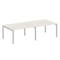 Metal System Quattro 5x5 50БП.ПРГ-2.3 (Дуб наварра/Серый) Переговорный стол на П-образном м/к