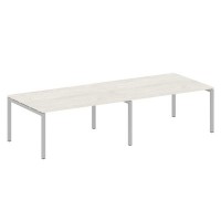 Metal System Quattro 5x5 50БП.ПРГ-2.4 (Дуб наварра/Серый) Переговорный стол на П-образном м/к