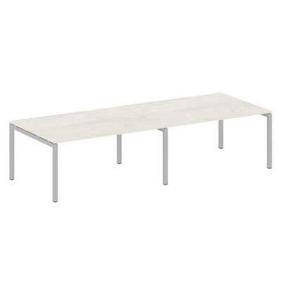 Metal System Quattro 5x5 50БП.ПРГ-2.4 (Дуб наварра/Серый) Переговорный стол на П-образном м/к