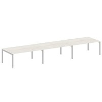 Metal System Quattro 5x5 50БП.ПРГ-3.5 (Дуб наварра/Серый) Переговорный стол на П-образном м/к