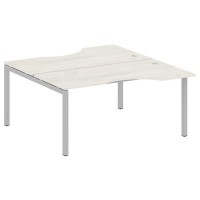 Metal System Quattro 5x5 50БП.РАС-СА-2.1 (Дуб наварра/Серый) Рабочая станция криволинейная на П-образном м/к