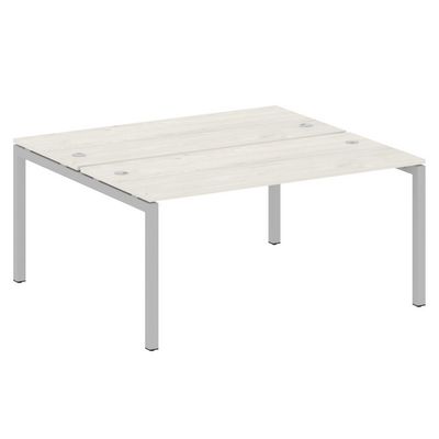 Metal System Quattro 5x5 50БП.РАС-СП-2.4 (Дуб наварра/Серый) Рабочая станция на П-образном м/к