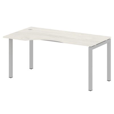 Metal System Quattro 5x5 50БП.СА-1 Л (Дуб наварра/Серый) Стол криволинейный левый на П-образном м/к