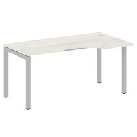 Metal System Quattro 5x5 50БП.СА-1 Пр (Дуб наварра/Серый) Стол криволинейный правый на П-образном м/к