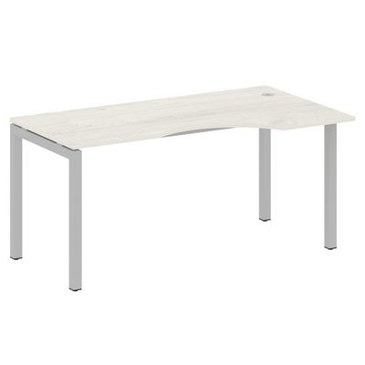 Metal System Quattro 5x5 50БП.СА-1 Пр (Дуб наварра/Серый) Стол криволинейный правый на П-образном м/к