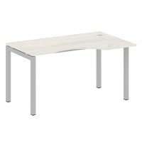 Metal System Quattro 5x5 50БП.СА-2 Пр (Дуб наварра/Серый) Стол криволинейный правый на П-образном м/к