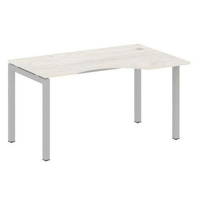 Metal System Quattro 5x5 50БП.СА-2 Пр (Дуб наварра/Серый) Стол криволинейный правый на П-образном м/к