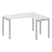 Metal System Quattro 5x5 50БП.СА-3 Пр (Дуб наварра/Серый) Стол криволинейный правый на П-образном м/к