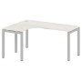 Metal System Quattro 5x5 50БП.СА-4 Л (Дуб наварра/Серый) Стол криволинейный левый на П-образном м/к