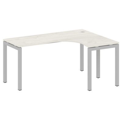 Metal System Quattro 5x5 50БП.СА-4 Пр (Дуб наварра/Серый) Стол криволинейный правый на П-образном м/к