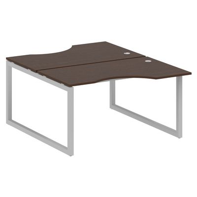 Metal System Quattro 5x5 50БО.РАС-СА-2.2 (Венге цаво/Серый) Рабочая станция криволинейная на О-образном м/к