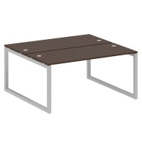 Metal System Quattro 5x5 50БО.РАС-СП-2.4 (Венге цаво/Серый) Рабочая станция на О-образном м/к