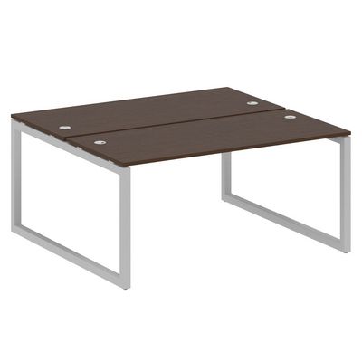 Metal System Quattro 5x5 50БО.РАС-СП-2.4 (Венге цаво/Серый) Рабочая станция на О-образном м/к