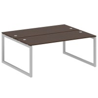 Metal System Quattro 5x5 50БО.РАС-СП-2.5 (Венге цаво/Серый) Рабочая станция на О-образном м/к