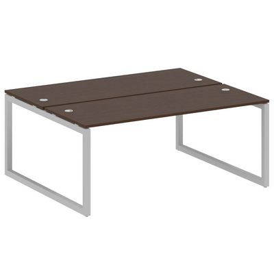 Metal System Quattro 5x5 50БО.РАС-СП-2.5 (Венге цаво/Серый) Рабочая станция на О-образном м/к